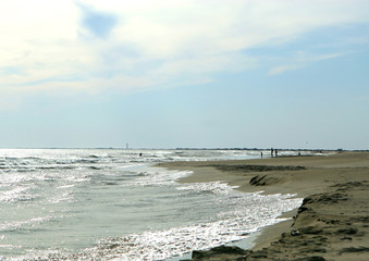 silhouettes au bords de mer