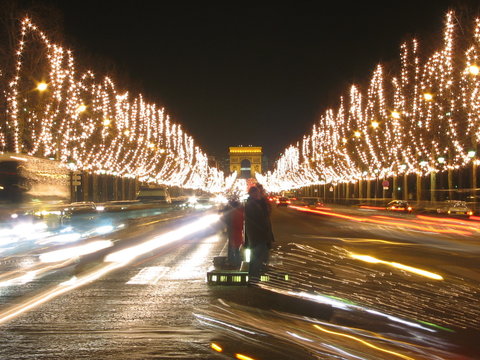 Champs Elysees Paris By Night