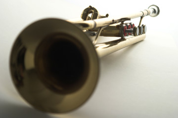 closeup of trumpet