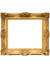 gold plated wooden picture frame w/ path (cubic)