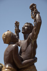 detail of statue of slaves