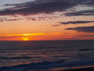 Fototapeta na wymiar oregon beach sunset