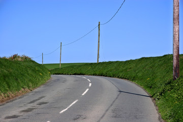 Fototapeta premium country road in cornwall