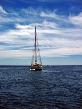 sailing yacht in the med