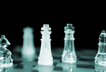 chess (focus on close king)