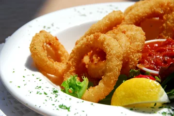 Raamstickers fried calamari © Elenathewise