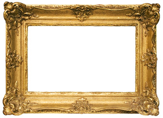 gold plated wooden picture frame w/ path (wide)