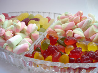 marshmallows and gummi candies