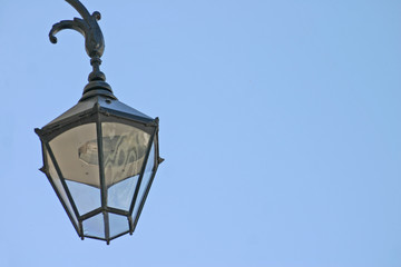 Fototapeta na wymiar old street lamp in chester