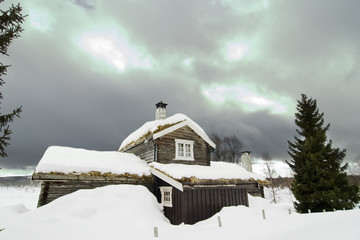 winter cabin