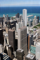 chicago downtown – aerial view