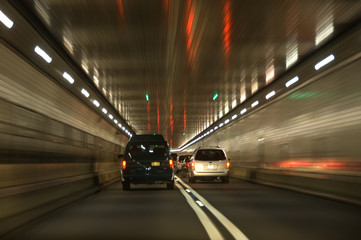 traffic in the tunnel