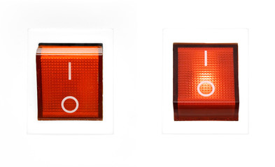 red power switch - on/off