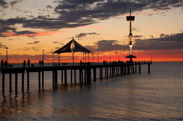 sunset at brighton