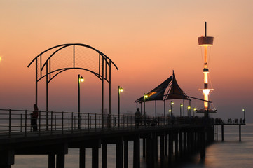 twilight jetty scene