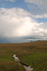 under a stormy sky