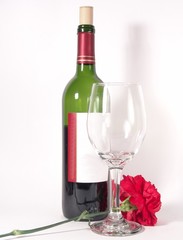 wine glass bottle flower