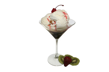 desert - ice cream with strawberry 2
