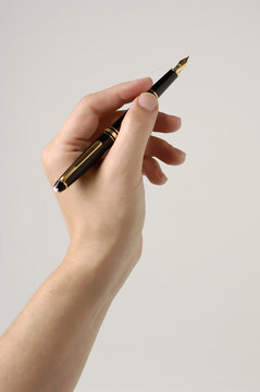 fountain pen in hand