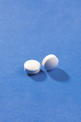 medical - drug on blue surface