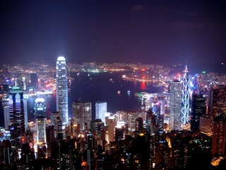 Keuken foto achterwand Hong-Kong Hongkong & 39 s nachts