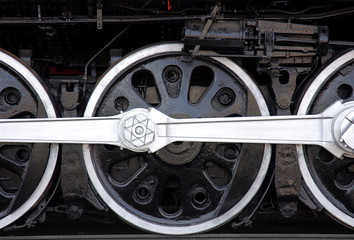 Obraz na płótnie Canvas locomotive wheels