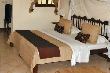 Poster hotel slaapkamer, zanzibar, tanzania, afrika © Albo