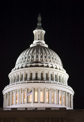 capitol dome at night (lights of the washington dc