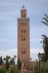 Fototapeta na wymiar koutoubia mosque, marrakech