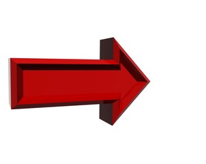 simple 3d red arrow