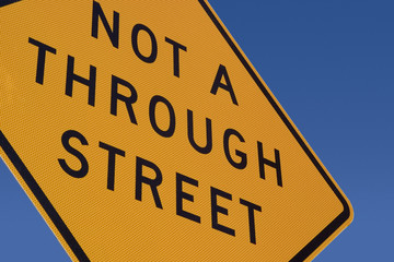 not a through steet sign