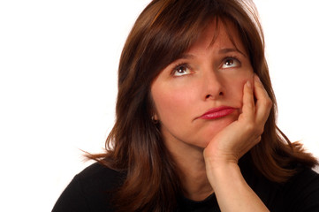 woman in doubt