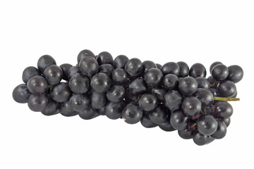 black grapes on white