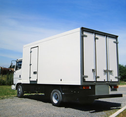 all white truck ready for branding