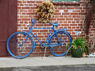 blaues fahrrad