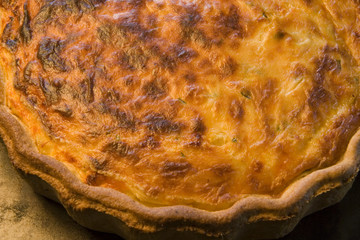 cheese and chive quiche.
