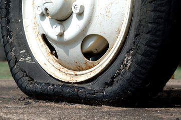 worn tyre