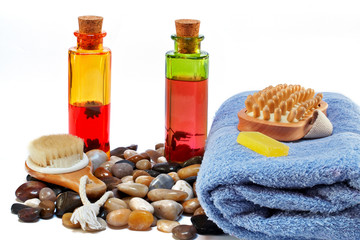 bath accessories and beauty products