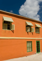 orange house on barbados