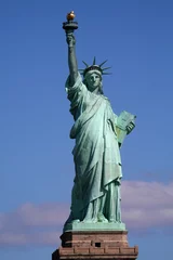 Printed kitchen splashbacks statue of liberty on stand