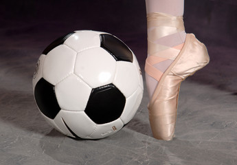 soccer - football and ballet shoe