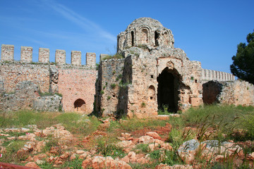 Fototapeta na wymiar Zamek w Alanii szczegóły