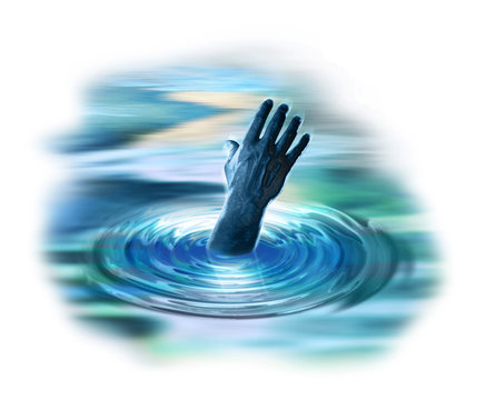 Hand Reaching Out From Water