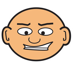 cartoon bald head