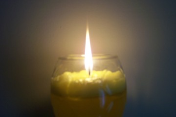 a lit candle