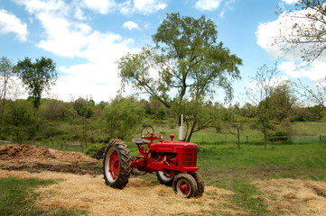 antique farm tractor