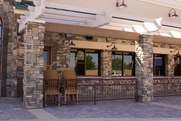 closed restaurant patio