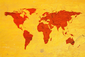 Fototapeta premium world map over textured background