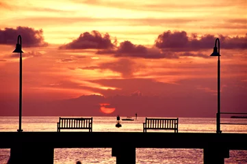 Papier Peint photo Lavable Mer / coucher de soleil romantic sea sunset