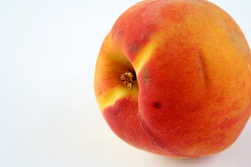 isolated fresh peach on white backgroun